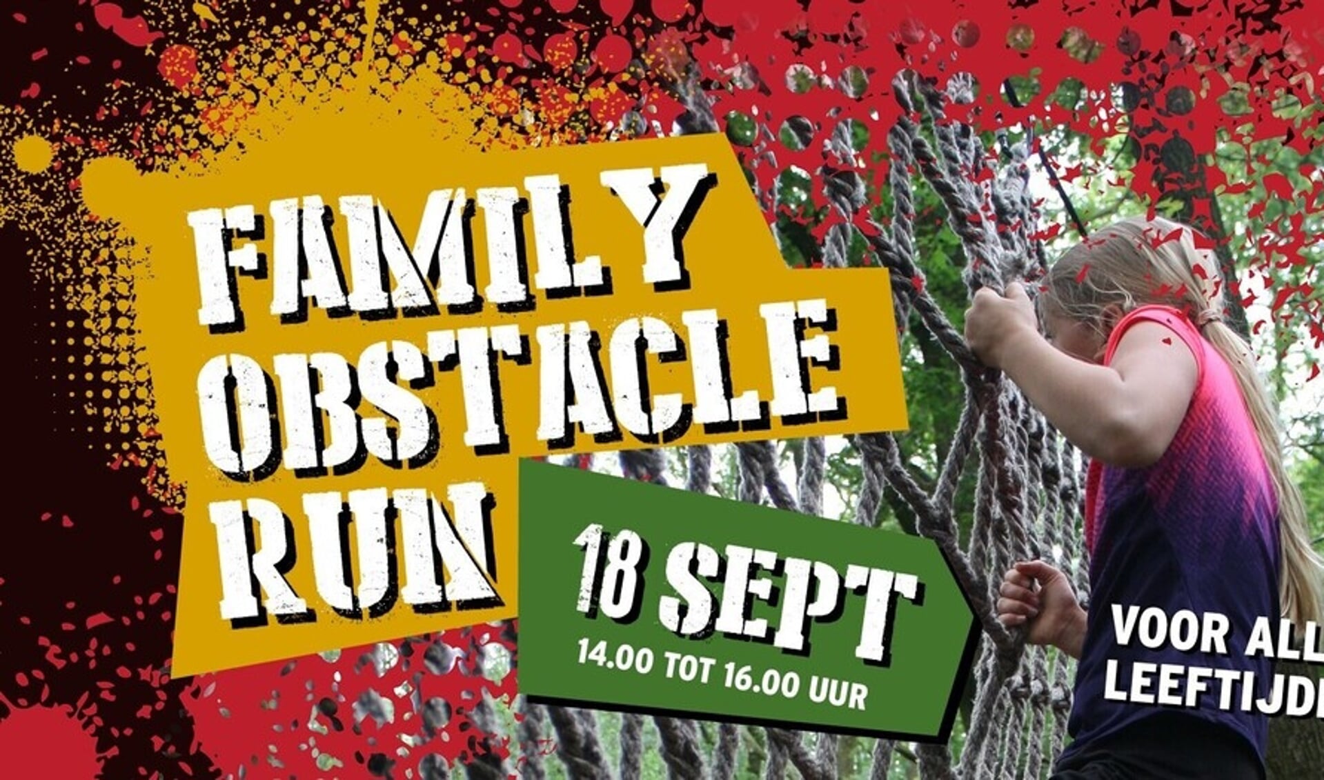 In Vierlingsbeek wordt op 18 september de derde Family Obstacle Run  gehouden. 