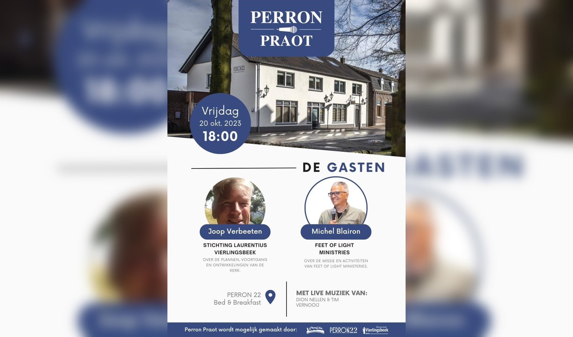 Joop Verbeeten en Michel Blairon zijn te gast in de zesde editie van Perronpraot. 
