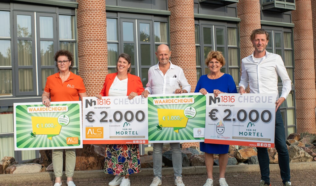 Twee goede doelen werden verblijd met cheques van in totaal 3000 euro.
