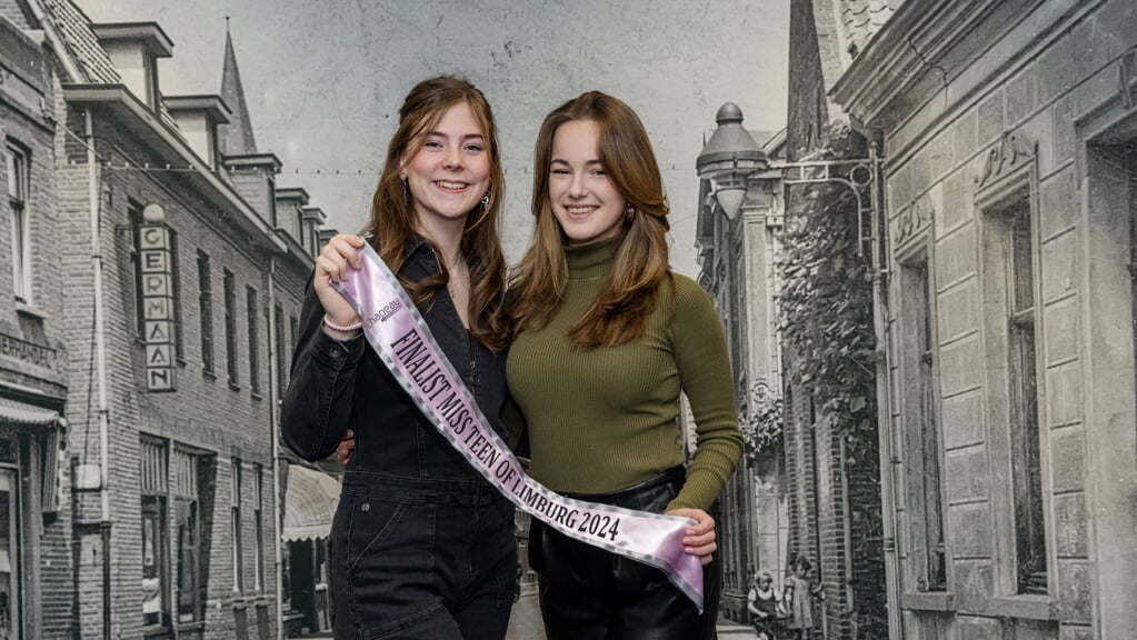 Pien (links) en Isabelle strijden om de titel Miss Teen in Limburg.