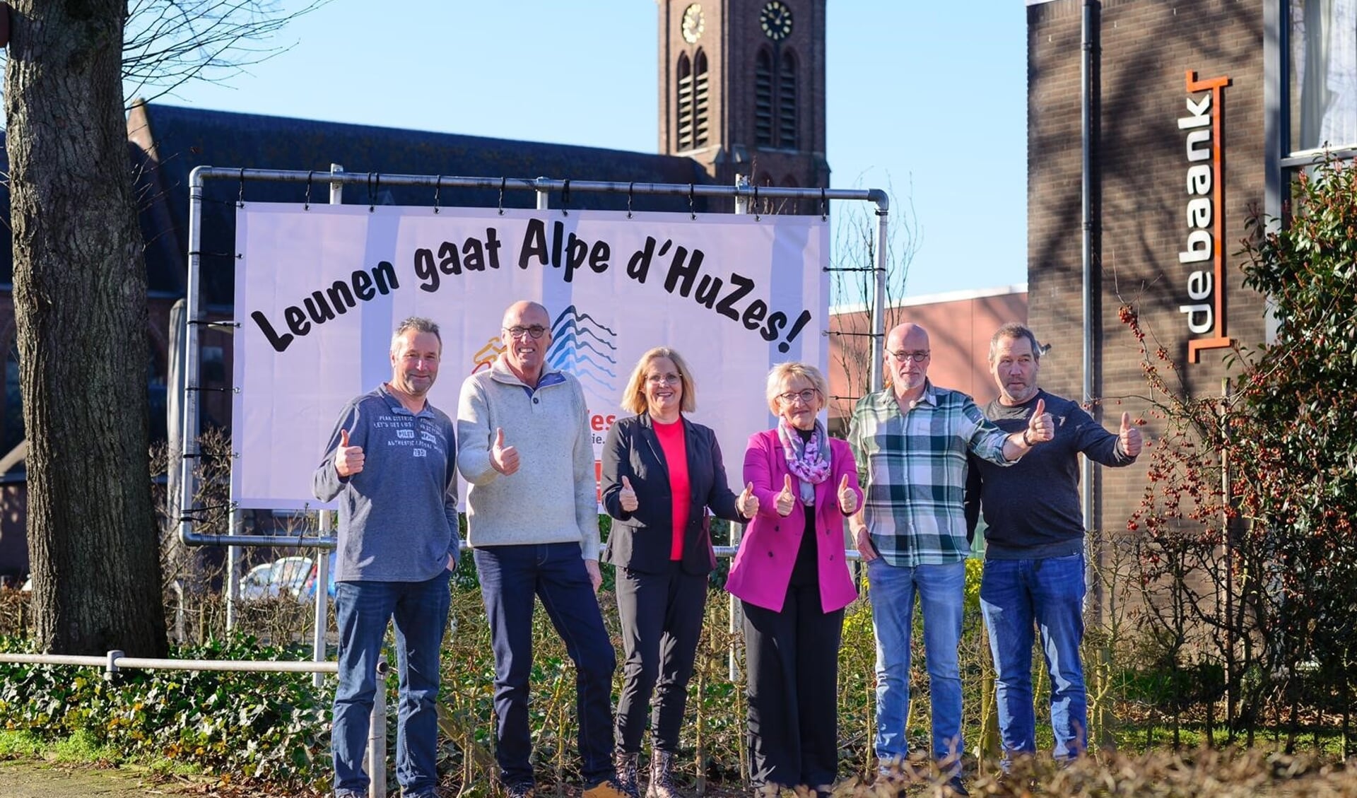 Math Meijers, Hans Lucassen, Karin Peeters, Mia Litjens, Huub Lucassen en Sjaak Weijs (v.l.n.r.).