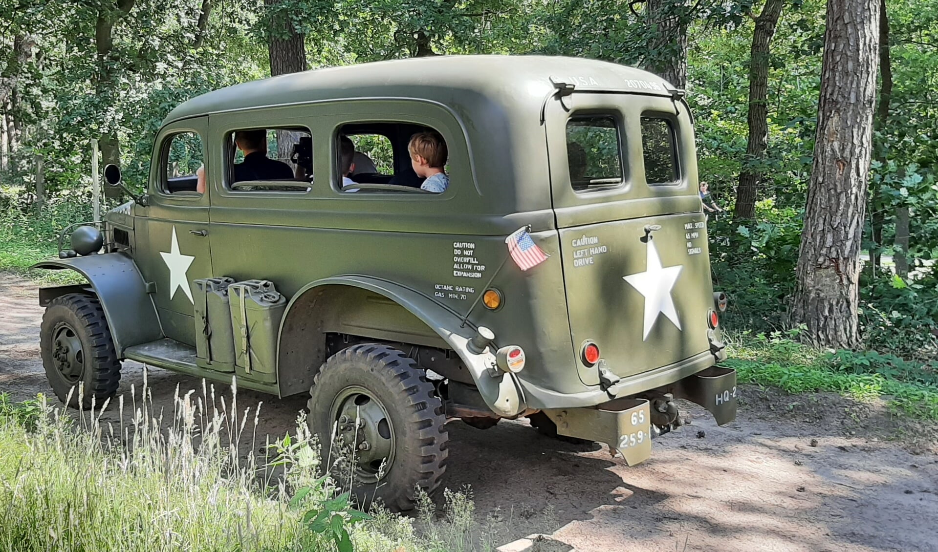 Dodge Carryall, het historische voertuig waarin tijdens de meivakantie meegereden kan worden.