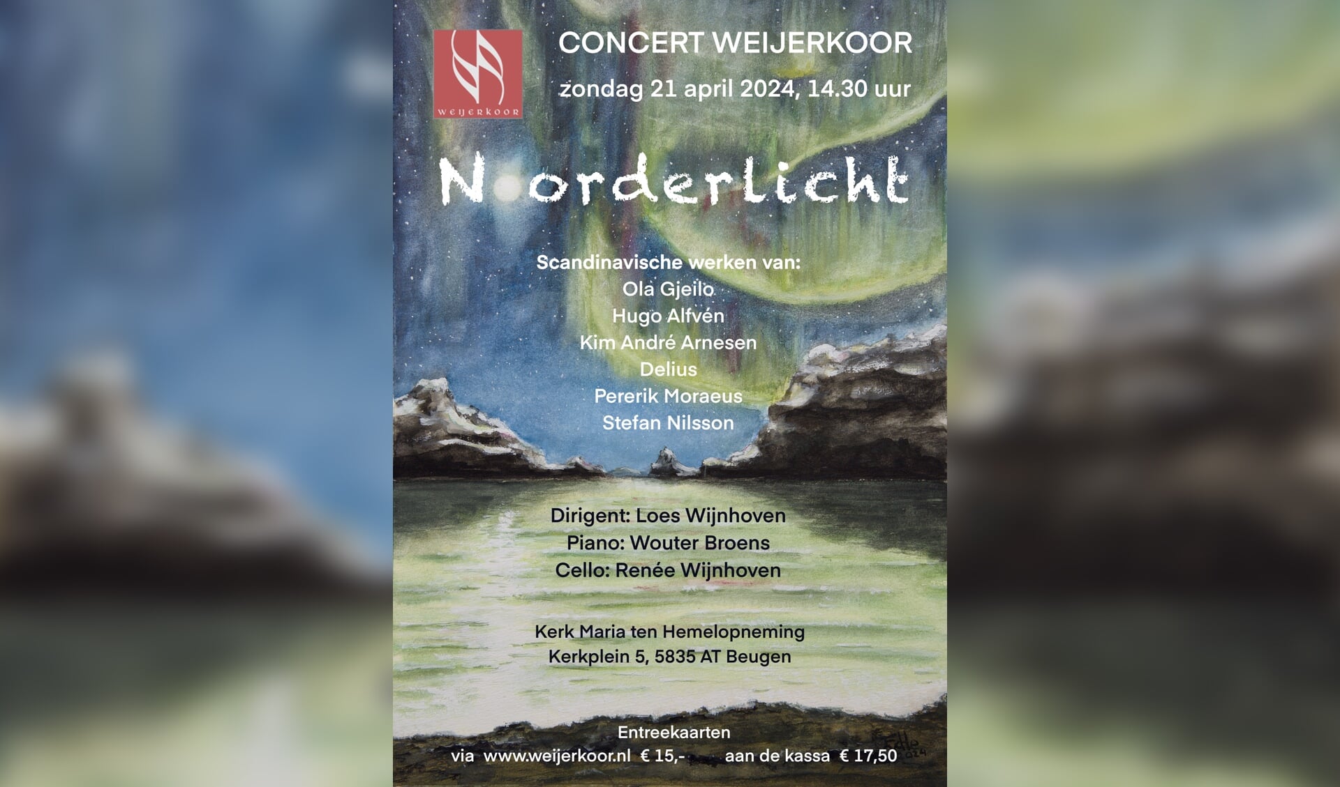 Het Weijerkoor maakt zich op voor het voorjaarsconcert Noorderlicht.
