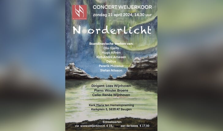 Het Weijerkoor maakt zich op voor het voorjaarsconcert Noorderlicht.
