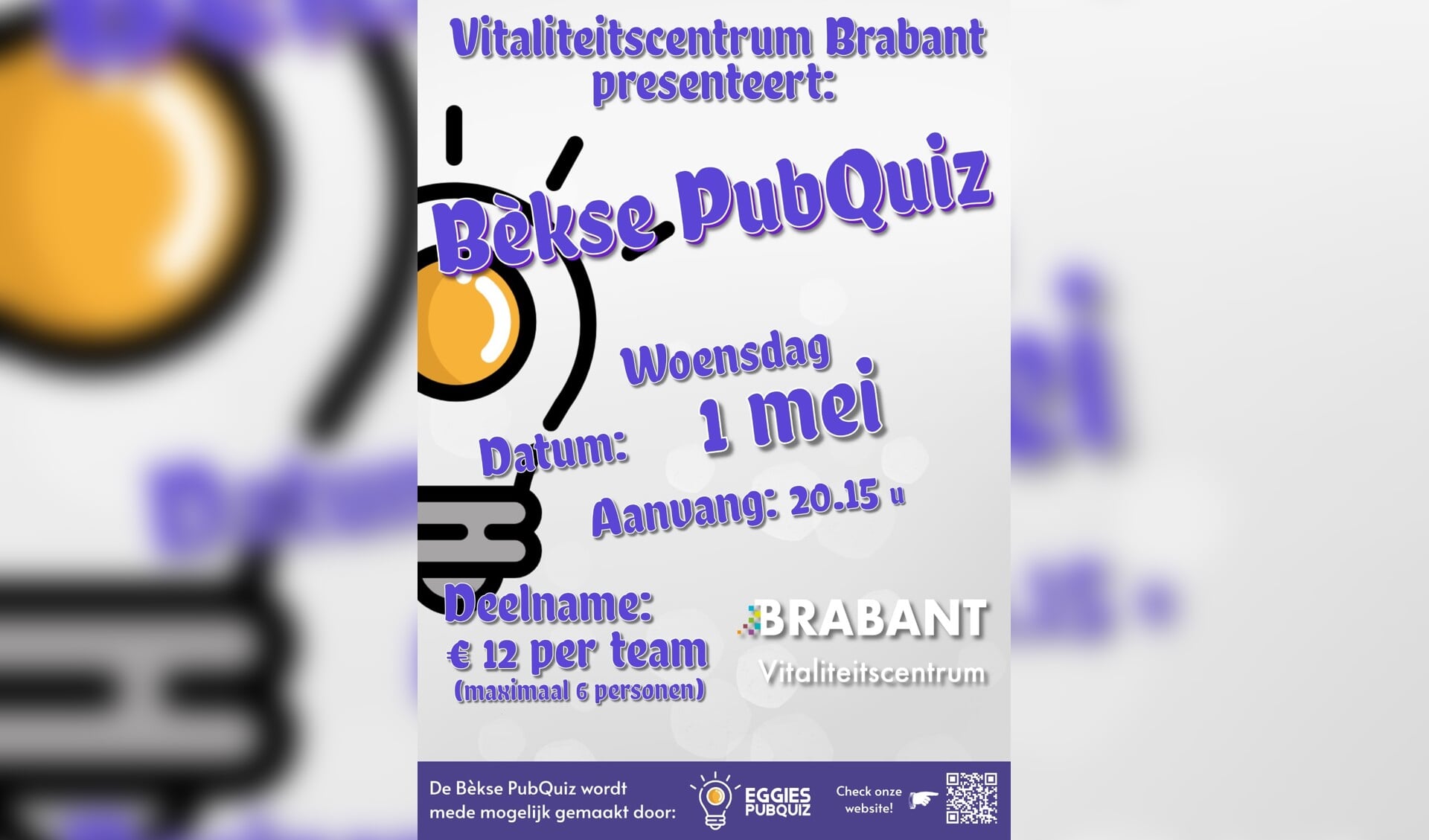 De Bèkse PubQuiz  komt er weer aan. 