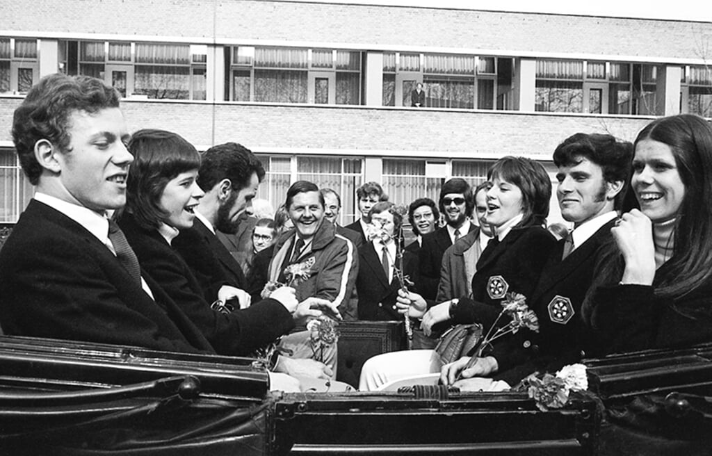 Op zondag 23 april 1972 vond in Venray de huldiging plaats. Foto: Gemeentearchief Venray, collectie Gerard Kruijsen.