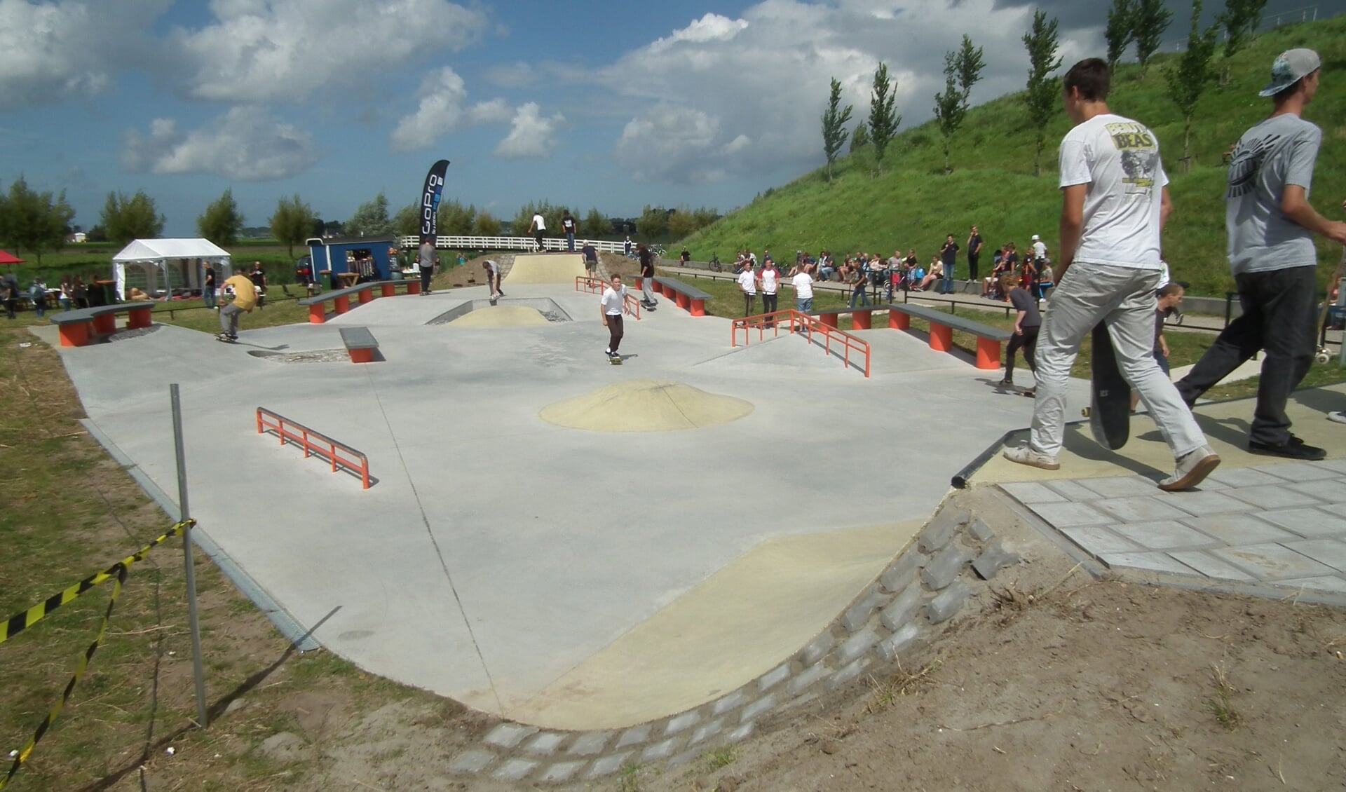 Hett skatepark is een van de huidige voorzieningen in het Vliedpark (Archieffoto: Adri van der Laan).