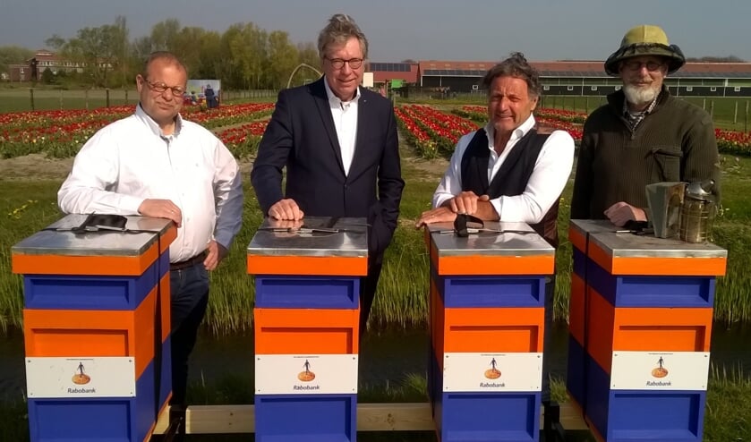 Van links naar rechts: Piet den Hertog, Jan Verhage, André Koudstaal en Leo Gensen.