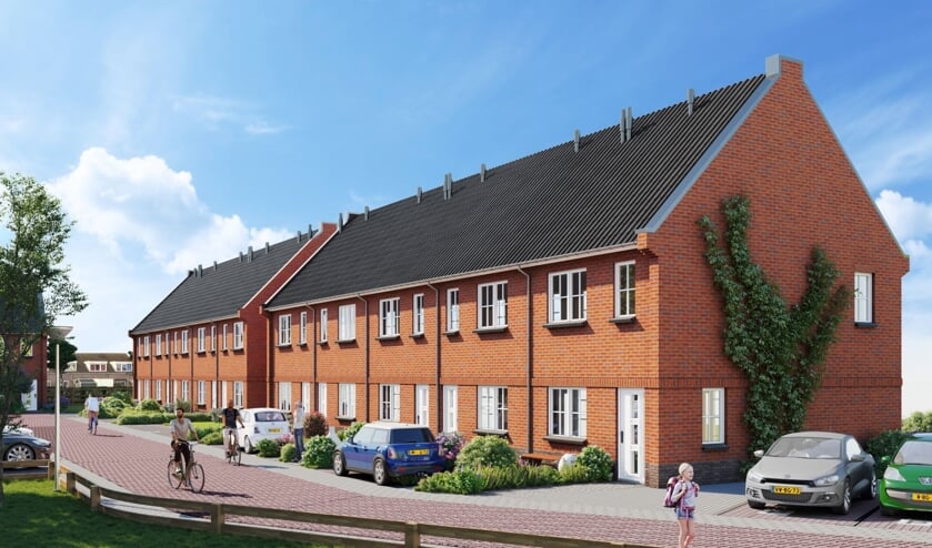 Nieuwbouw gezien vanaf de Peuterdijk.