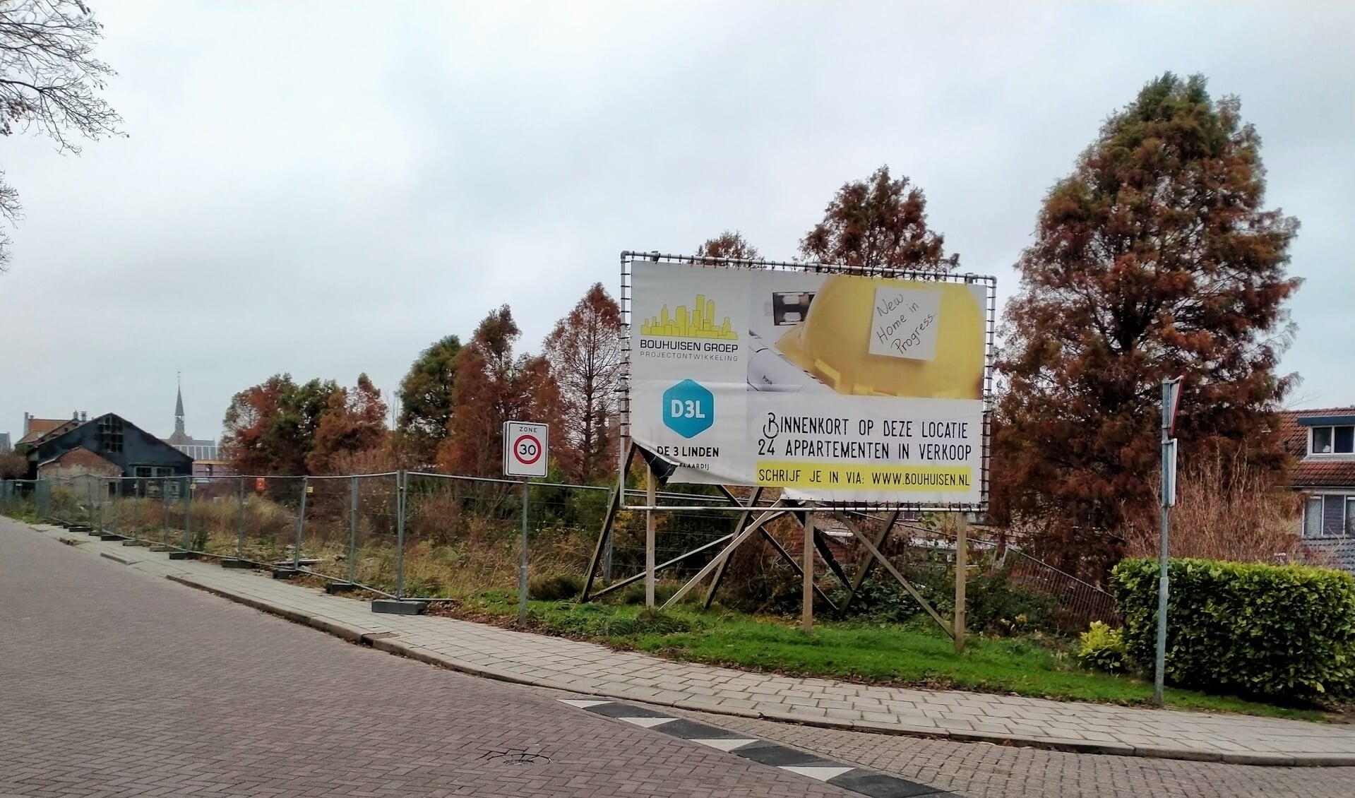 De projectlocatie in Oude-Tonge (Foto's: Mirjam Terhoeve).