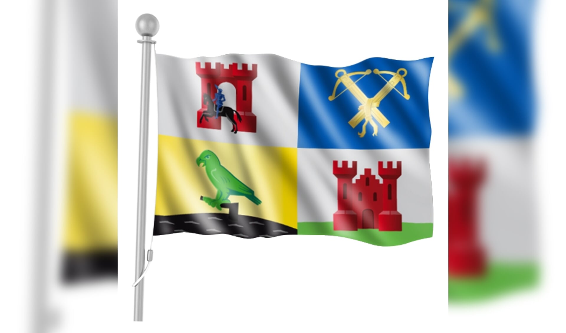 De vlag van Ouddorp.
