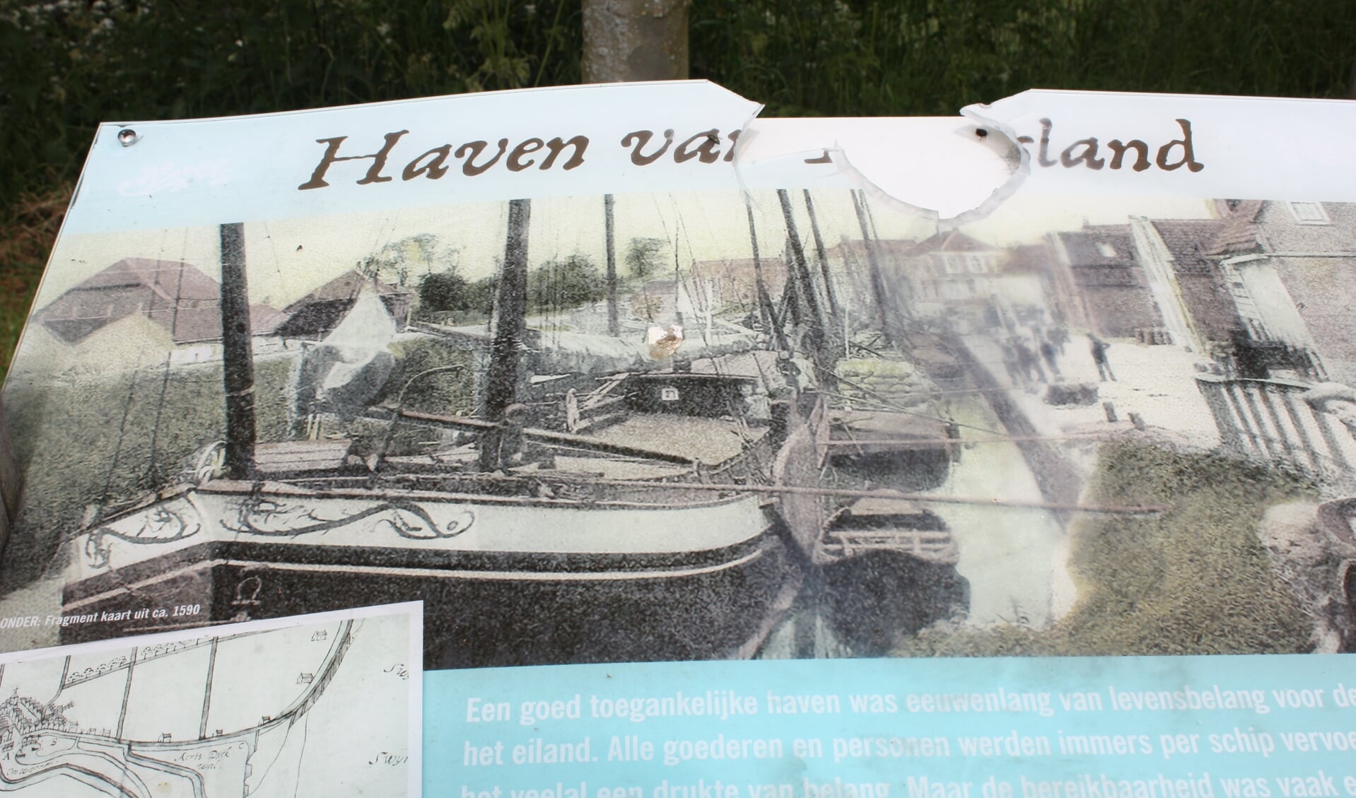 Een hap uit het informatiebord aan de Dirkslandse haven.