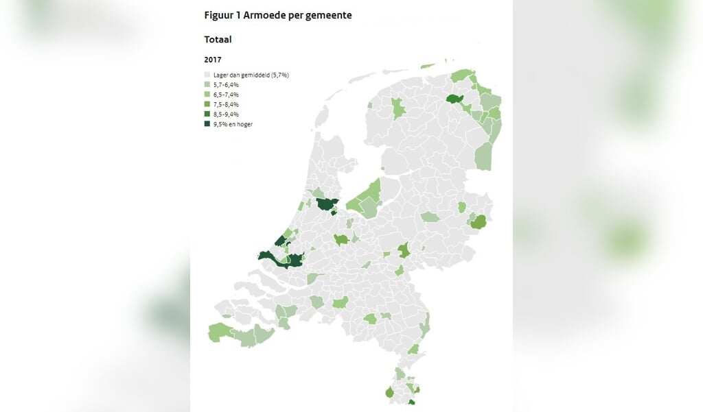 Armoede komt met name voor in de grote steden en de periferie, de grensregio’s Oost-Groningen en Oost-Drenthe, Zuid-Limburg en Zeeuws-Vlaanderen. (Bron: CPB)