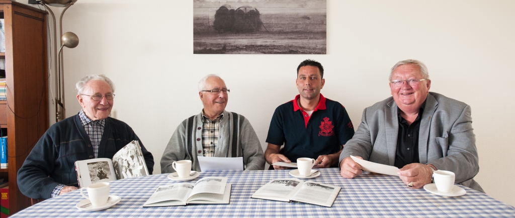 Veteranen bijeen: v.l.n.r. Van Heest, Ypelaar, v.d. Kreeke en Klepper. ( Foto: Wim van Vossen Fotografie)