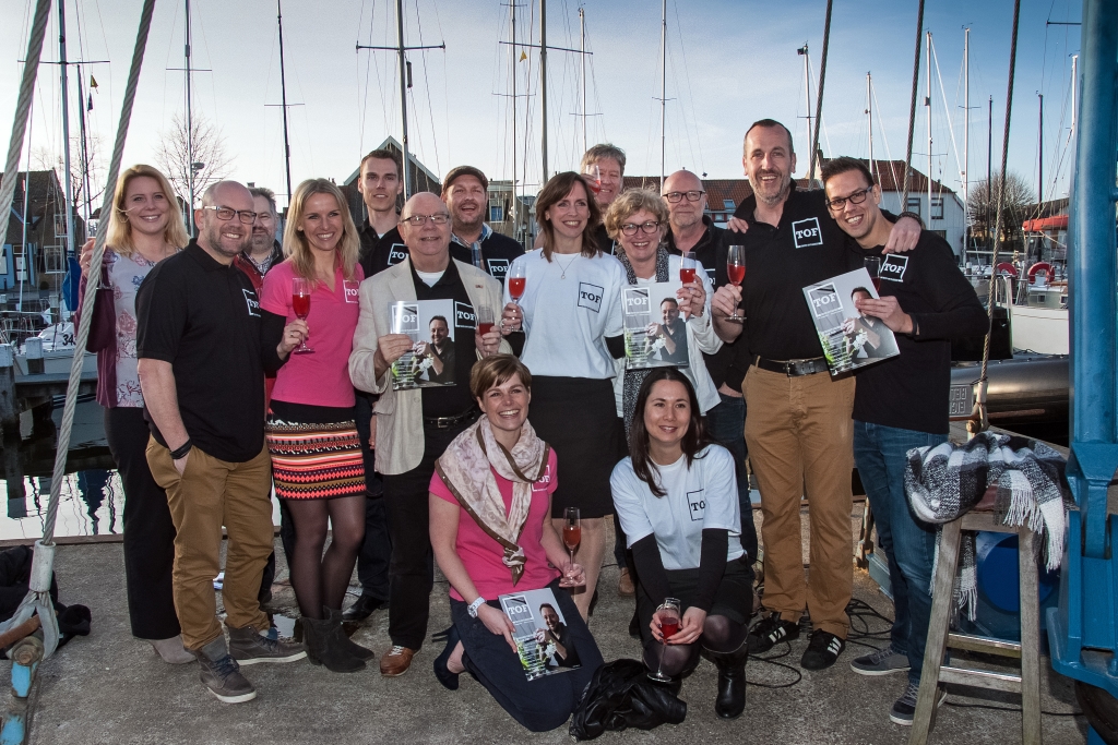 Het TOF team, net na de lancering van het eerste magazine. Foto: Hans Villerius