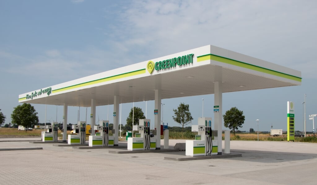 Het Greenpoint tankstation zal uitgebreid worden met een waterstofinstallatie. (Archieffoto Eilanden-Nieuws)