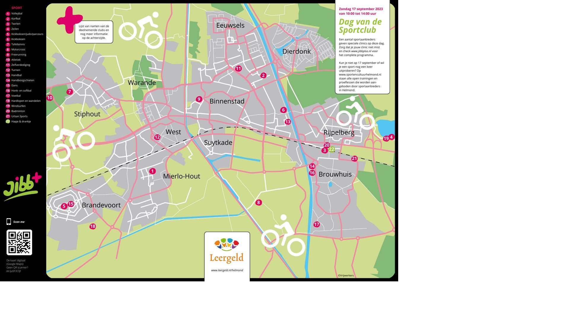 De fietsplattegrond