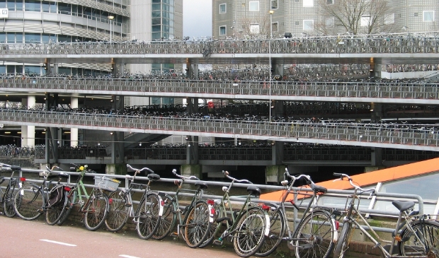 Fietsenstalling in Amsterdam.