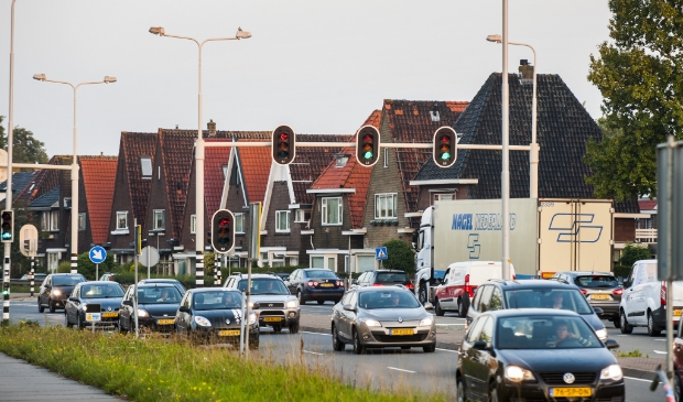 Kruispunt van N203 in Krommenie.