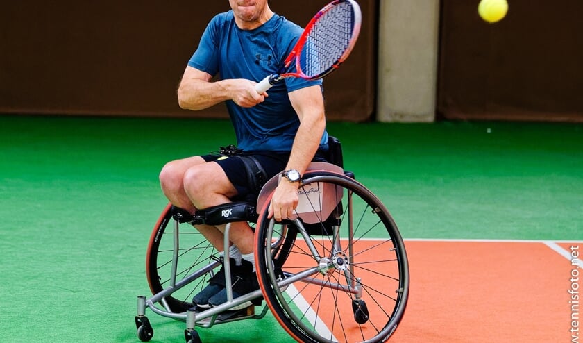 De Purmerendse rolstoeltennisser ligt goed op schema.