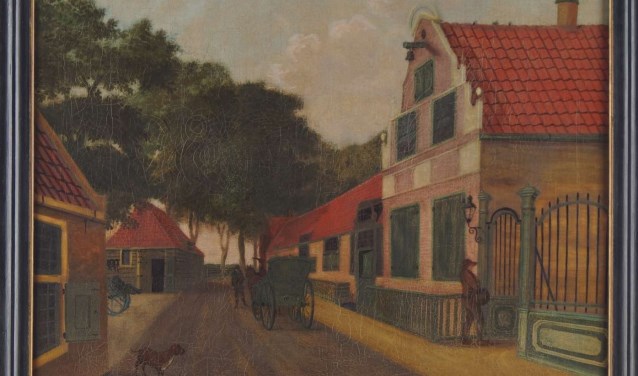 'Het Koggenhuis in Medemblik', geschilderd door Jacob Braaff.