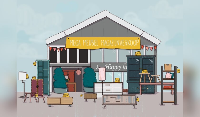 De kortingen lopen hoog op bij de Mega Meubel Magazijnverkoop van Happy Home.