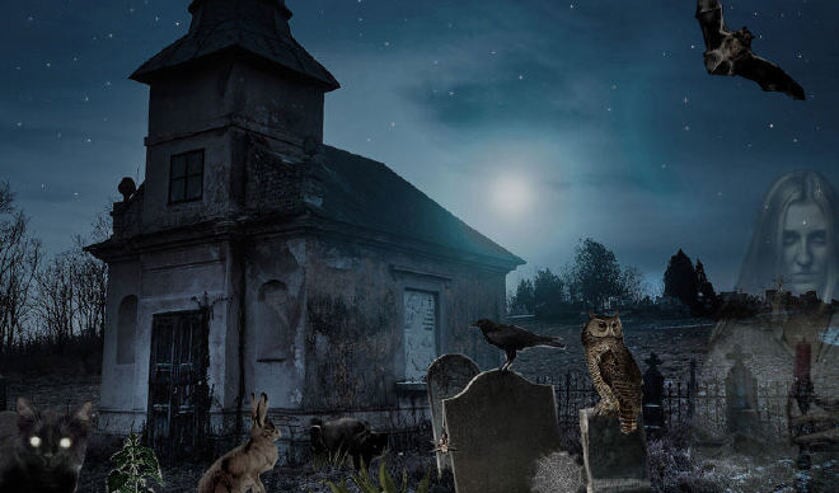 Griezel mee in de spooknacht in het Groene kerkje in Lambertschaag.