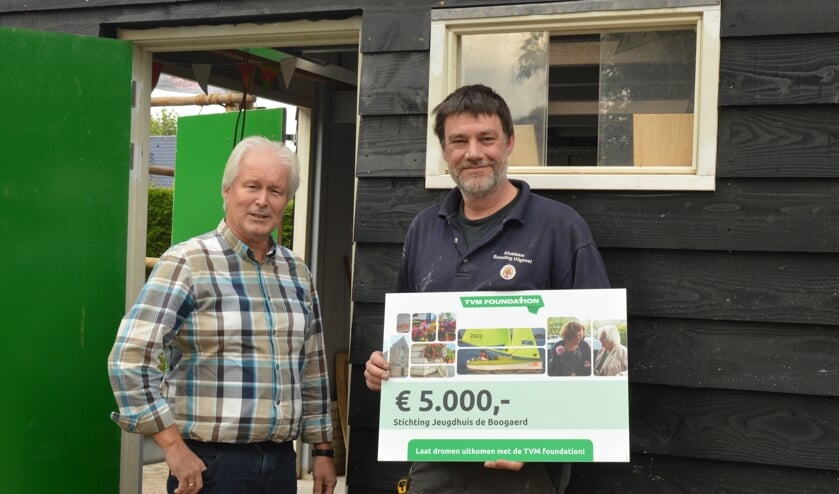 Dankzij de TVM foundation kan de nieuwe schuur van scouting Uitgeest worden geopend.