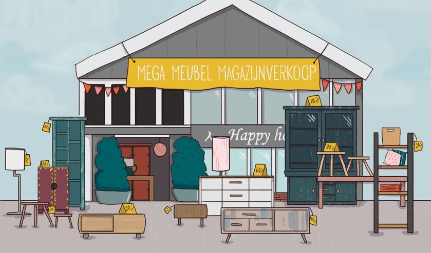 Kom ook naar de magazijnverkoop van Happy Home.