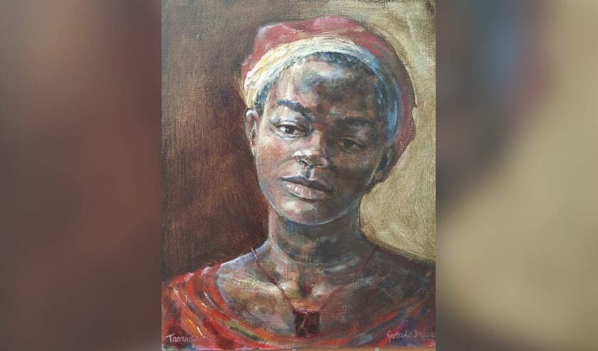 Tanzaniaans meisje wat model heeft gestaan voor de Rembrandt tentoonstelling