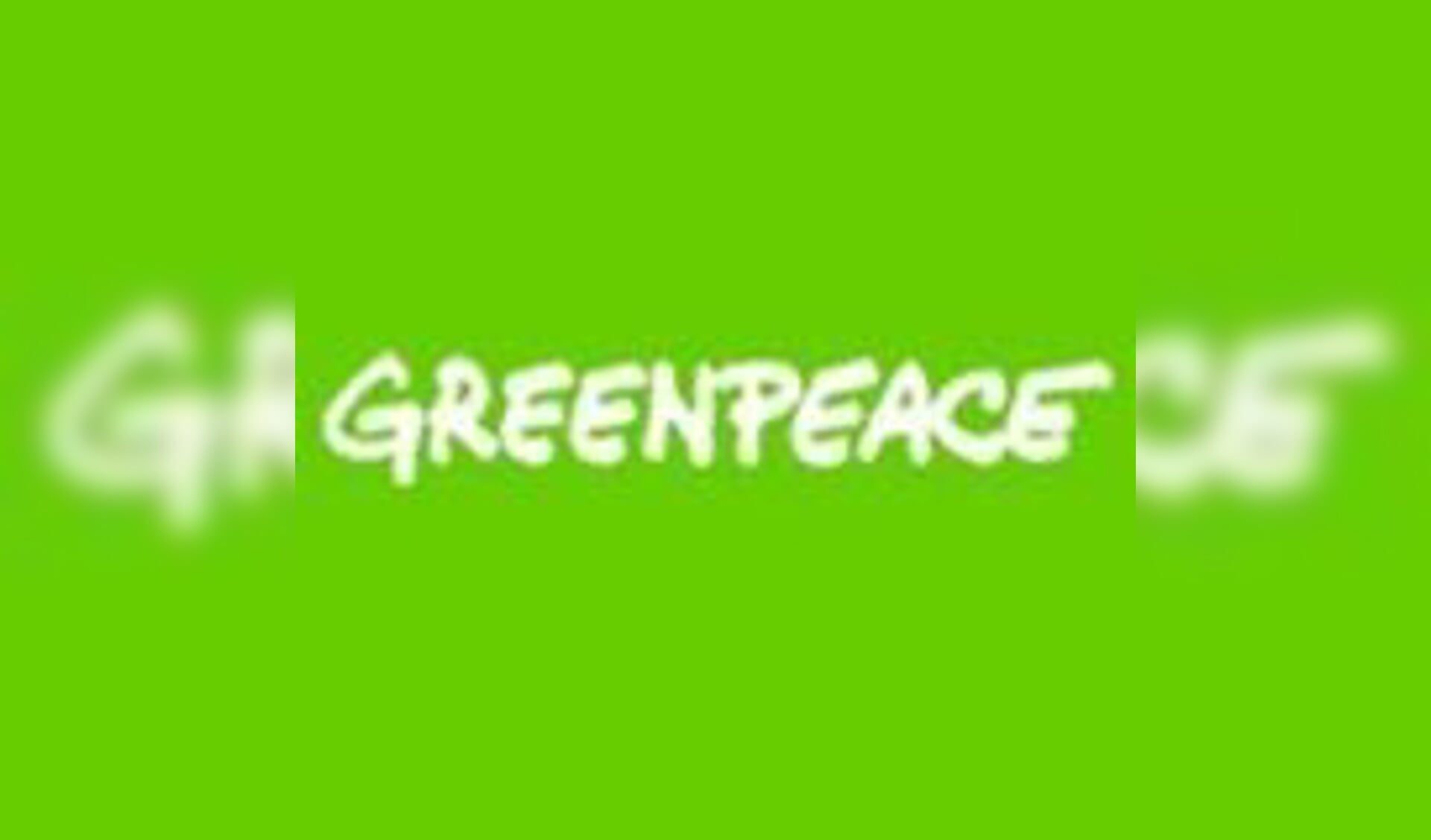 Het logo van Greenpeace. 