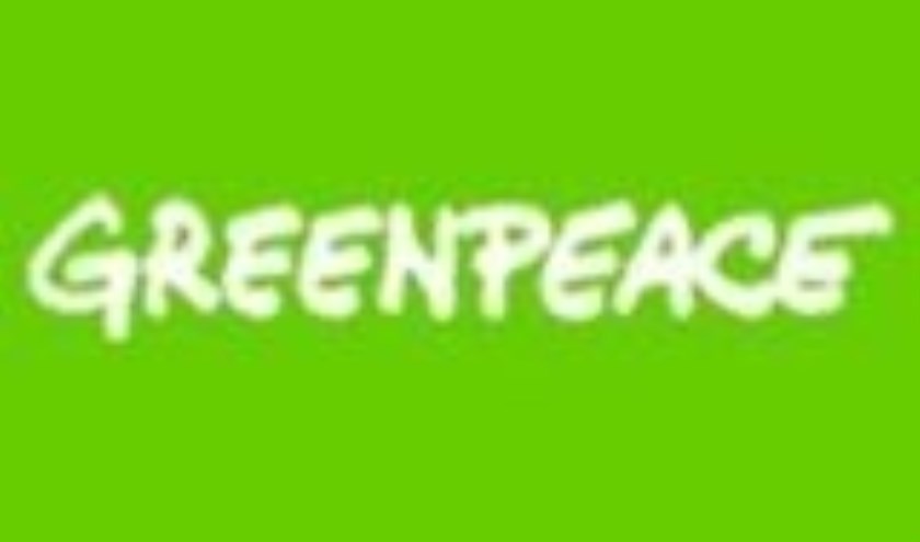 Het logo van Greenpeace.