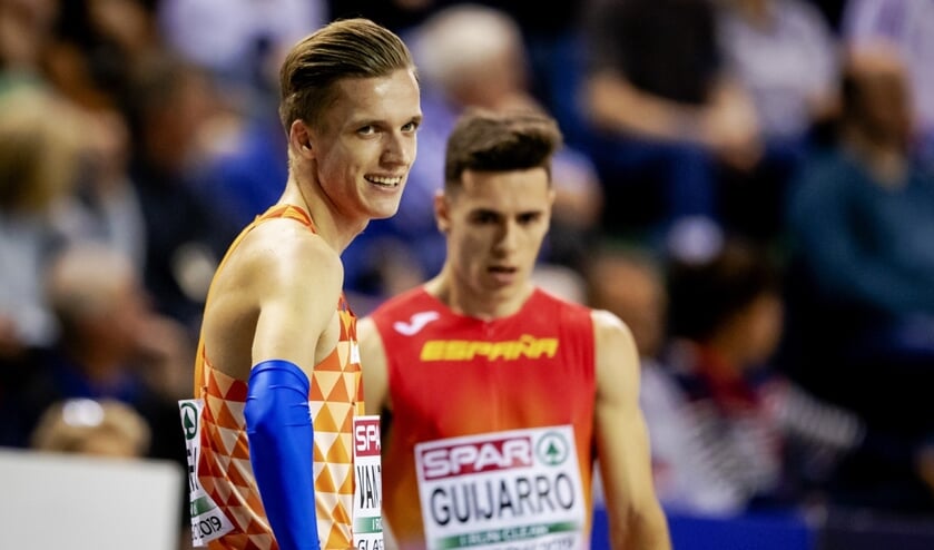 Tony van Diepen voorafgaand aan zijn bronzen race in Glasgow.