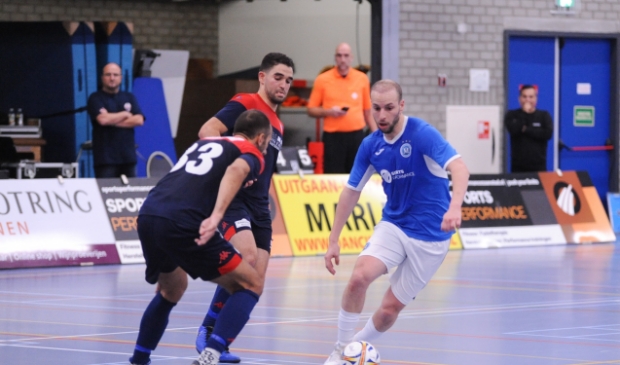 <p>Mo Attaibi in actie voor FC Marlène.</p>