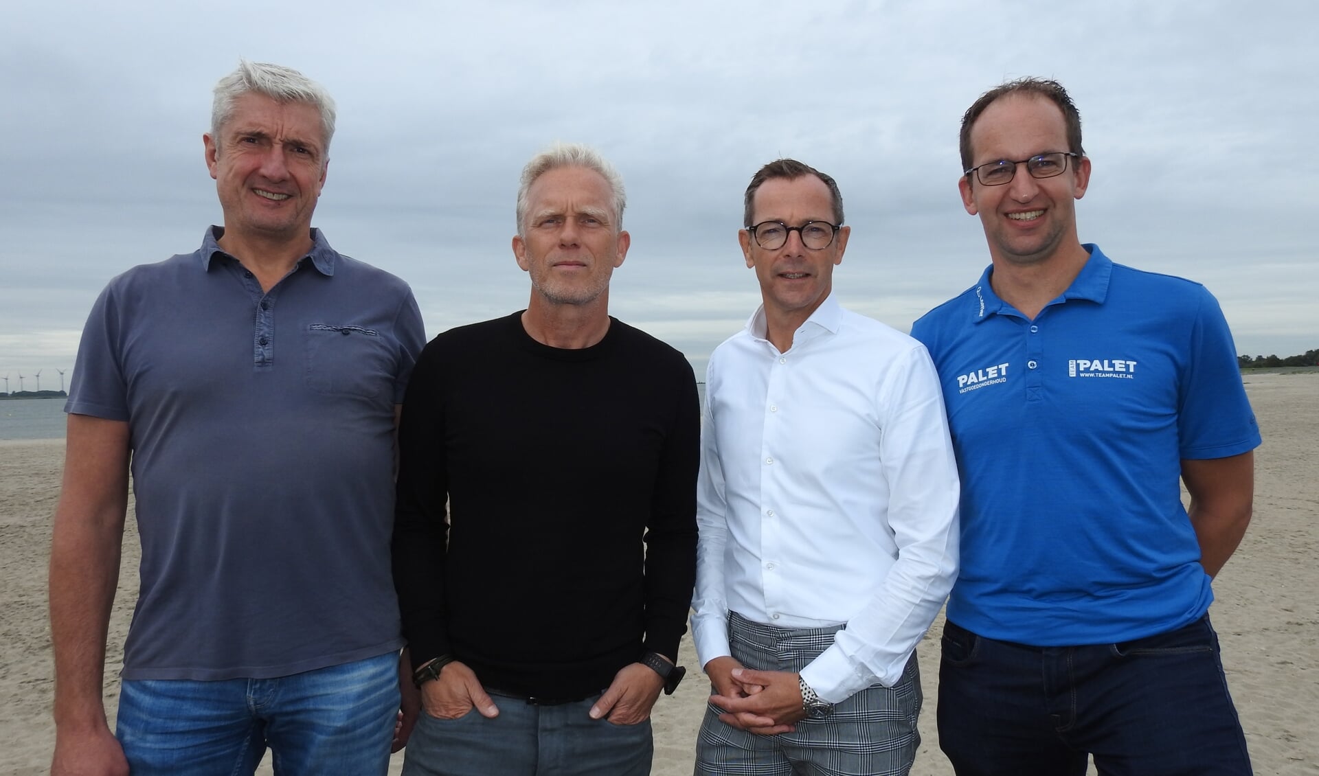 De mannen in de organisatie achter team Palet: Bas Baartman, Sytse Prins, Jan Pleijsier en Eelco Kooistra. ,,We hebben sympathie voor de sport en gevoel bij het team.'' (Foto SkateNL)
