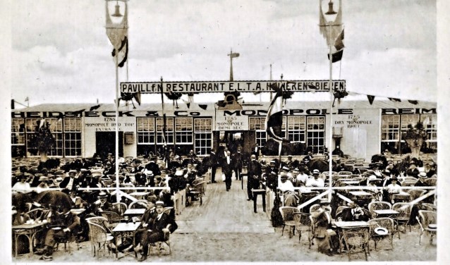 Het ELTA 'pavillon' in 1919 ligt precies op de plaats waar nu de Ceuvel is.