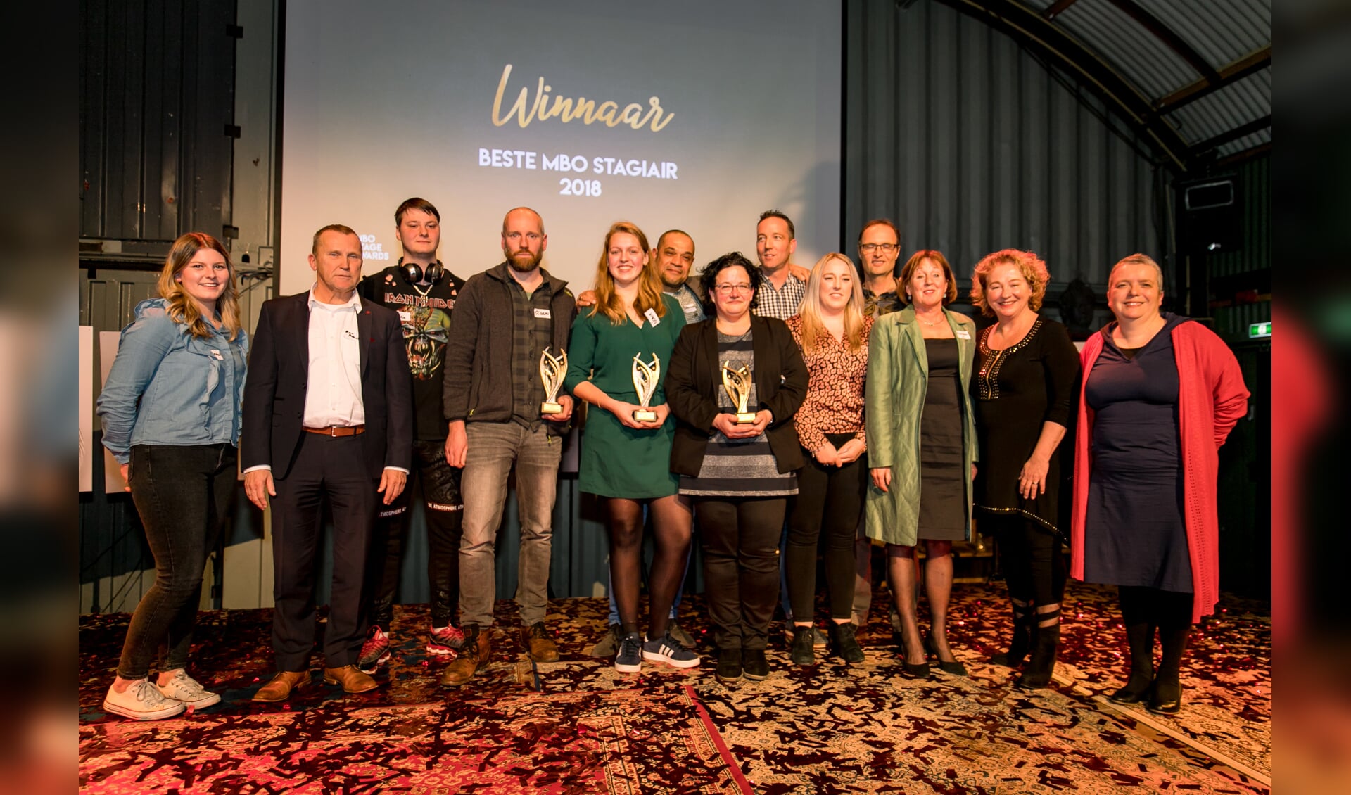 Winnaars MBO Stage Awards Noord 2018. 