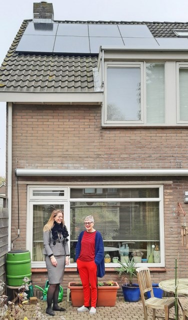 De panelen bevallen mevrouw Bom prima.