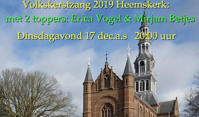 De poster van de Volkskerstzang.