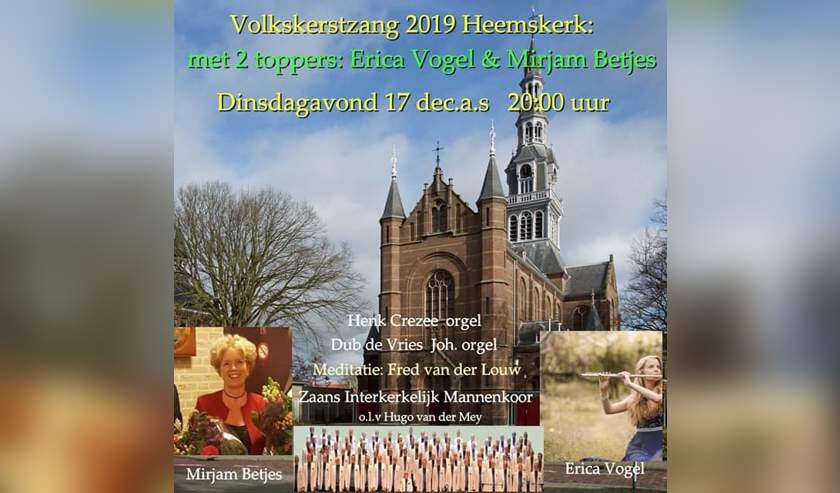 De poster van de Volkskerstzang.