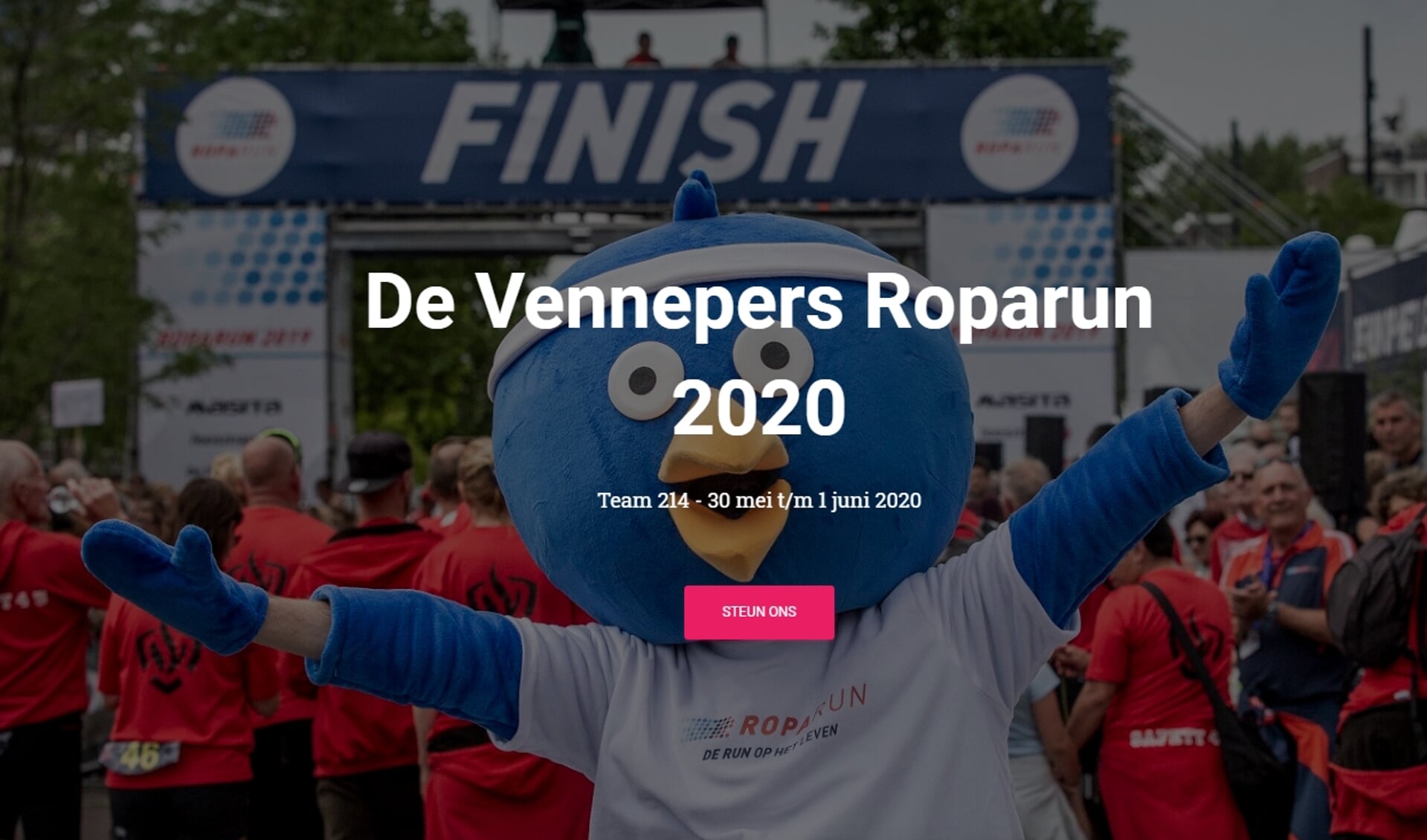Team de Vennepers doet mee aan de Roparun. 