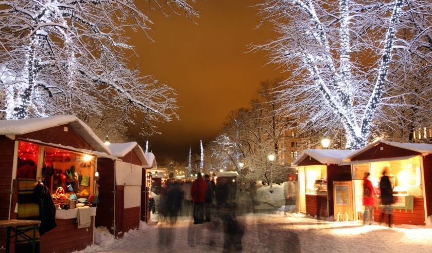 Kerstkramen op Wintermarkt