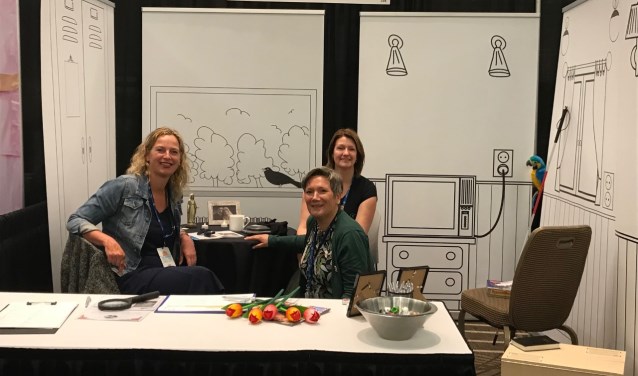 Carin Bulsing, Sandra Hartog en Hanneke Bonfrer van Omring maakten een escape room voor hun organisatie.
