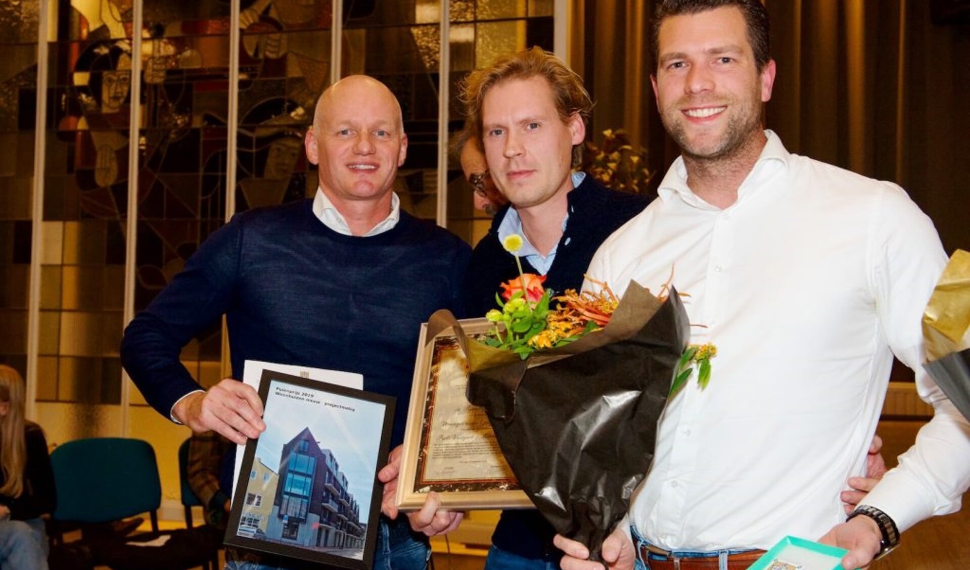 David Zentveldt (Kennemerhaeve), en Bas Verlaan met Marco Kramer van Pro6 Vastgoedontwikkeling werden winnaar met 