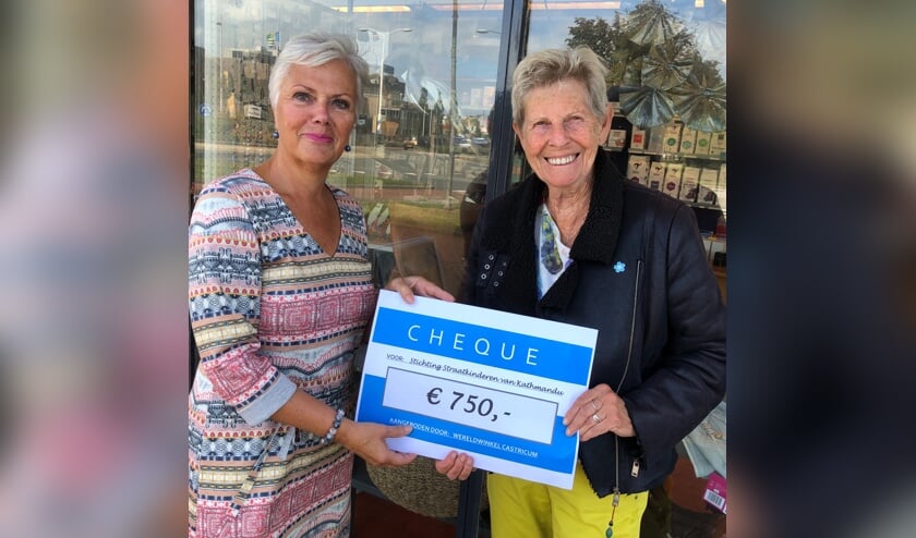 750 euro ten behoeve van de verschillende goede doelen.