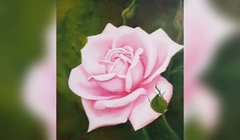 Een van de vele kunstwerken die hangen in de protestantse kerk in Wognum.