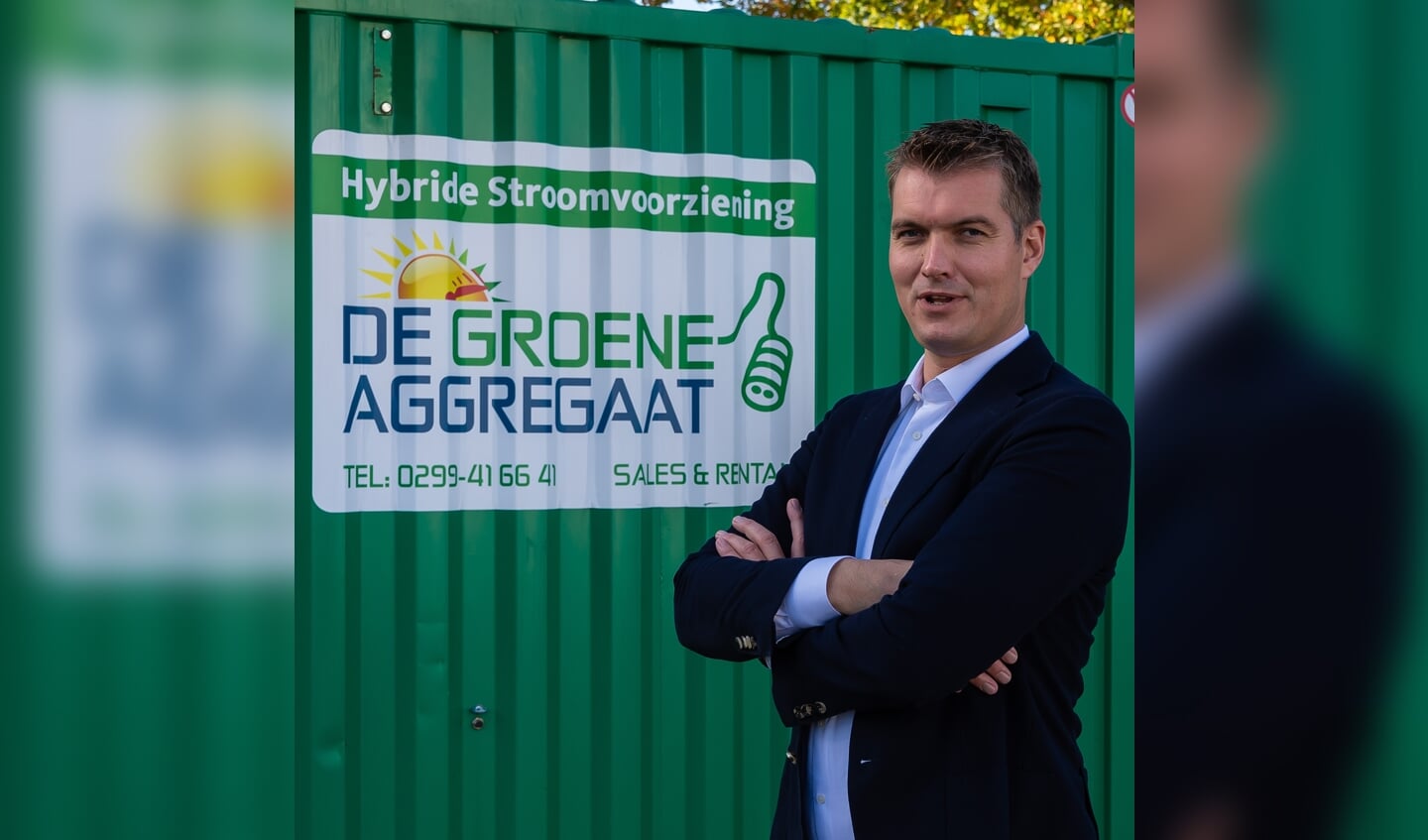 Ruud Kraakman bij het vlaggenschip van Maru Systems: De Groene Aggregaat.