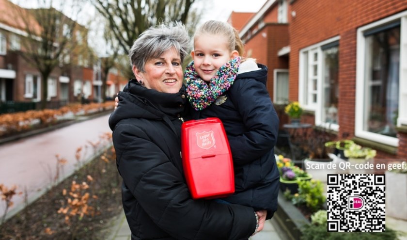 Collecteren voor het Leger des Heils.