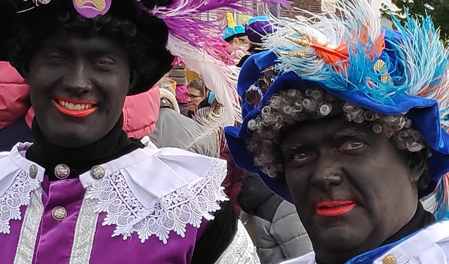 Pieten tijdens de intocht in Enkhuizen.