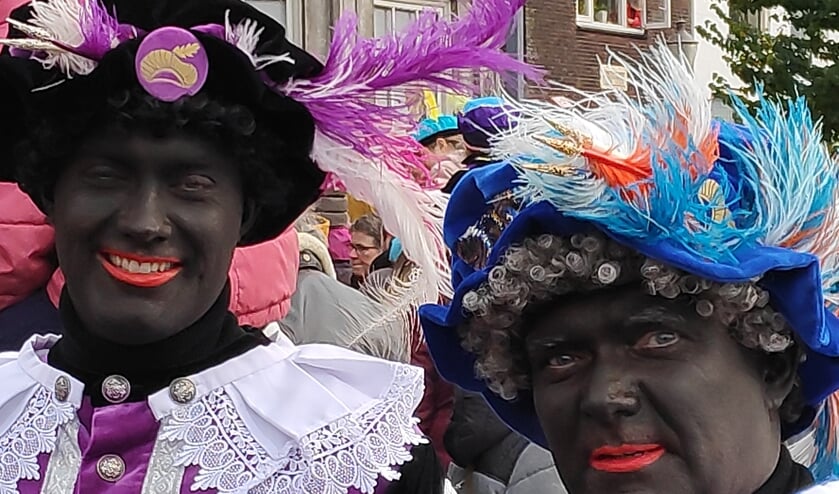 Pieten tijdens de intocht in Enkhuizen.